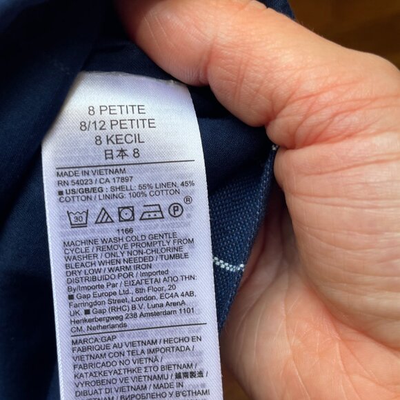 NWT Gap Pinstripe Linen Mini Skirt - Picture 5 of 5